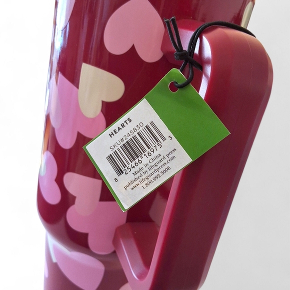 Kate Spade New York Hearts Stainless Steel 40 oz Tumbler w/ Handle + Straw – NWT - Picture 5 of 11